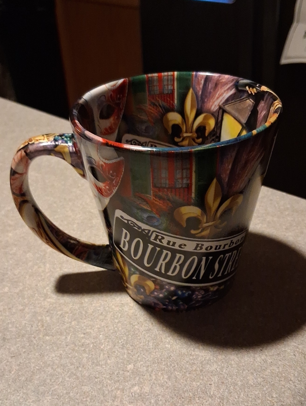 Rue Bourbon Bourbon Street Fleur-de-Lis Ceramic Mug - Multicolor